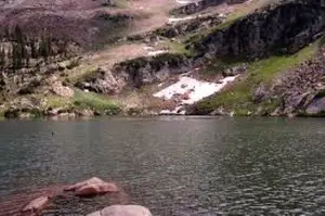 Cecret Lake with Snow on the Bank