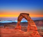 Sunset Behind Delicate Arch