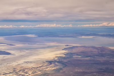 Aerial View of Great Salt lake