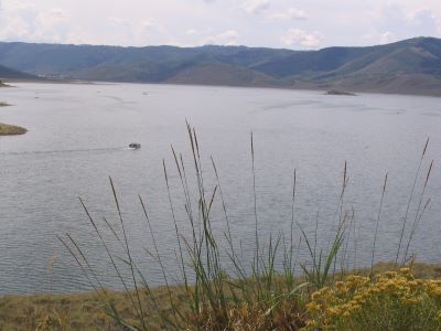 Boating on Scofield State Park Reservoir