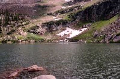 Cecret Lake with Snow on the Bank