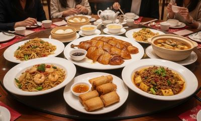 Chinese food at restaurant