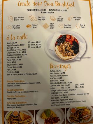 Eggs In The City Menu 3