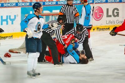 Fighting hockey