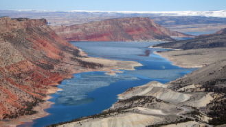 Aerial view of Flaming Gorge