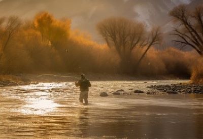 Fly fishing on Provo River