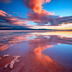 Great Salt Lake Painted Sky Great Salt Lake Painted Sky