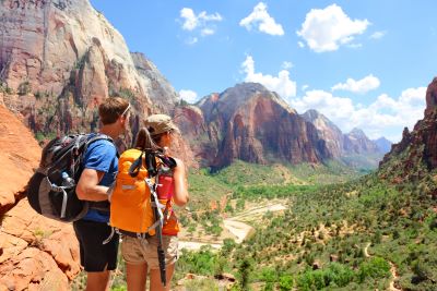 Hikers in Zion National Park