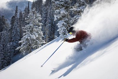 Man Skiing at Solitude Mountain Resort