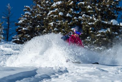 Skiing Powder at Alta