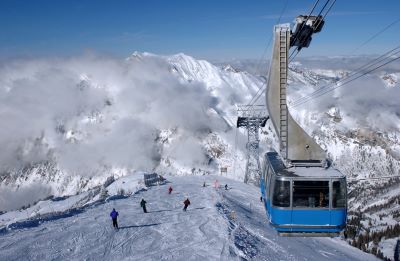 Snowbird Resort Tram in Winter