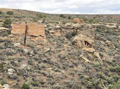 Twin Towers and Eroded Boulder House Hovenweep