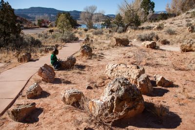 Walkway Through Escalante Petrified Forest State Park