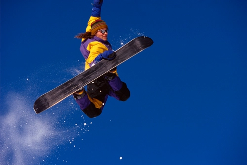 Snowboarder Catching Air