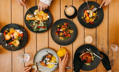 Variety of lunch dishes