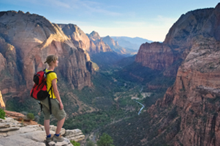 kiking in Zion National Park