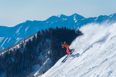 Lone Skiier Deer Valley
