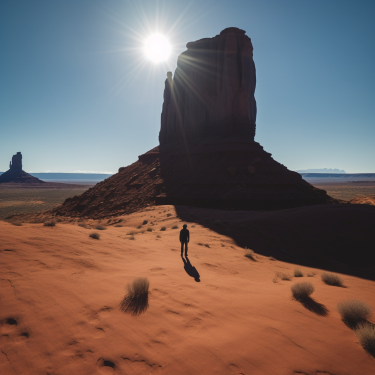 Man Standing Below The Mittens