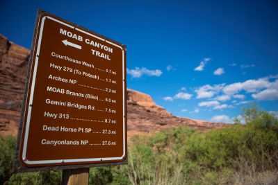 Moab Canyon Trail Sign