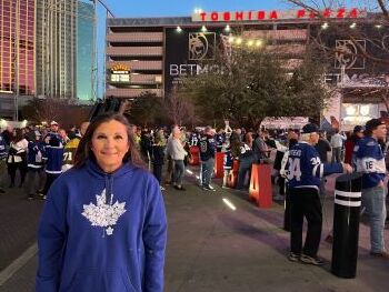 My wife and fans at Golden Knights Game