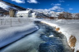 Park City barn in winter