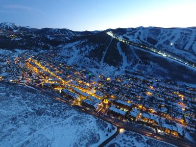 Park City Utah Night Aerial View Park City Utah Night Aerial View