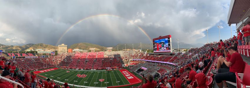 Rice-Eccles Stadium Rainbow 2021