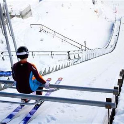 Ski Jumper at Olympic Park Utah Ski Jumper at Olympic Park Utah