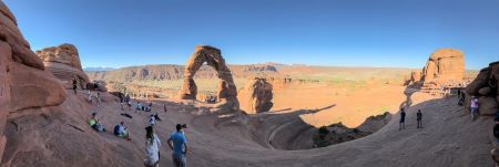 Tourists By Delicate Arch