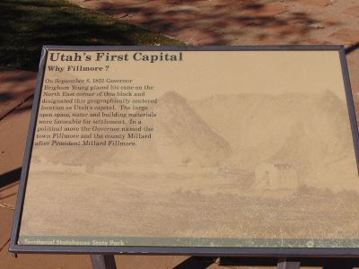 Utah's First Capital sign Utah Territorial Statehouse Utah's First Capital sign Utah Territorial Statehouse