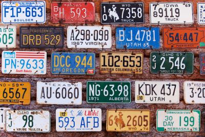 Various Old License Plates